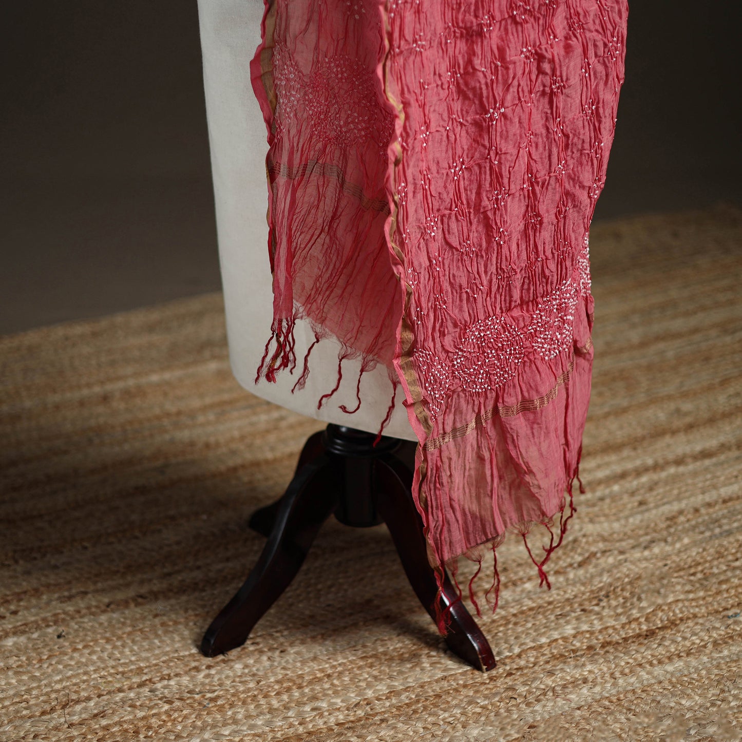 Kutch Bandhani Dupatta in Chanderi Silk 04