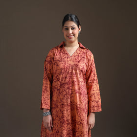 Hand Batik Print Cotton Straight Kurta with Palazzo Set for women 16