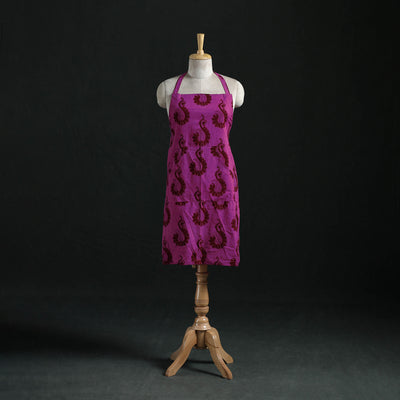 Bagh Hand Block Print Cotton Apron with Pocket 09