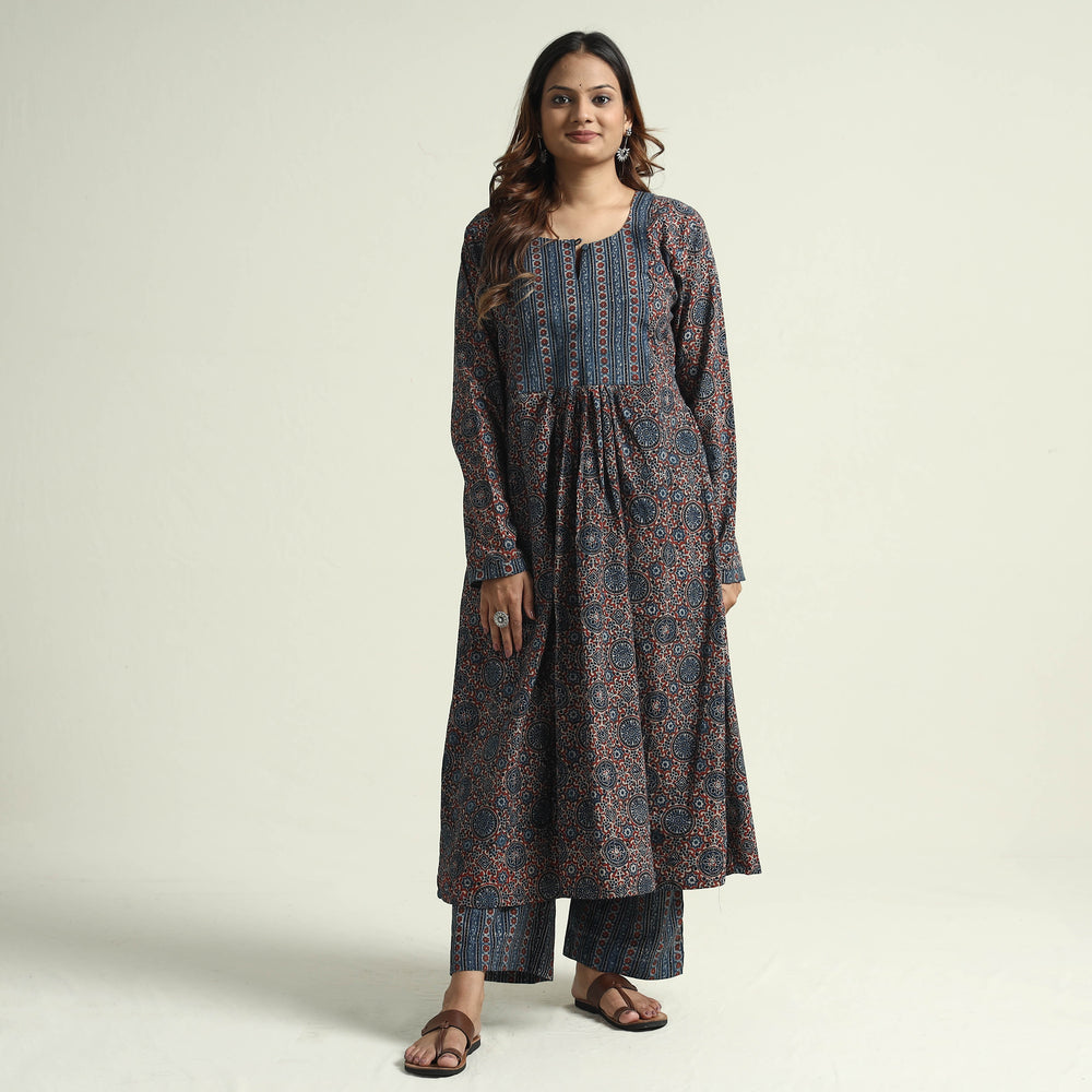 ajrakh kurta with palazzo set 