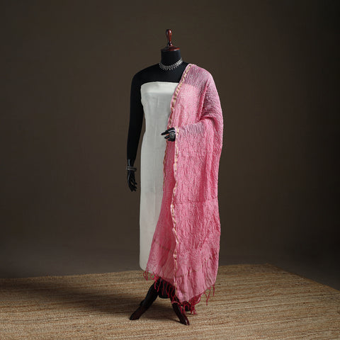Kutch Bandhani Dupatta in Chanderi Silk 05