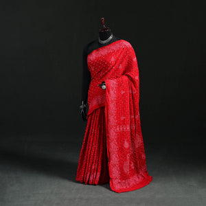 Kutch Bandhani Tie-Dye Cotton Saree 04