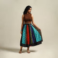 Multicolor - Bandhani Tie-Dye Patchwork Cotton Short Skirt 60