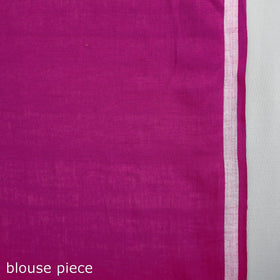 Purple - Handloom Cotton Phulia Jamdani Saree with Tassels