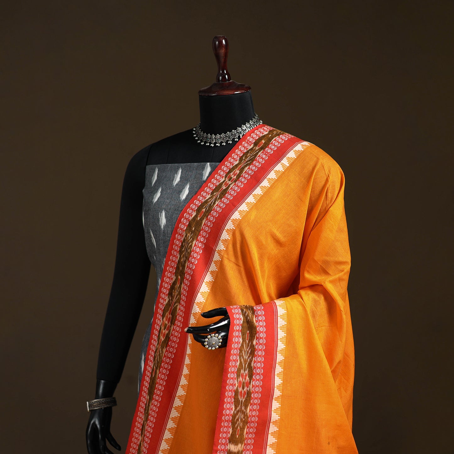 Sambalpuri Ikat Cotton Dupatta from Odisha 33