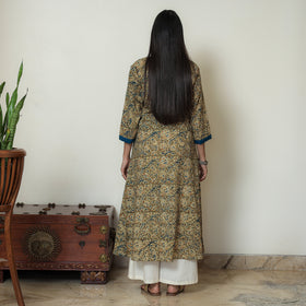 Buy Hand Block Print Cotton A-Line Kalamkari Kurta For Women