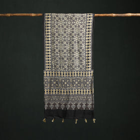 Pure Mul Cotton Ajrakh Hand Block Print Natural Dyed Stole 11
