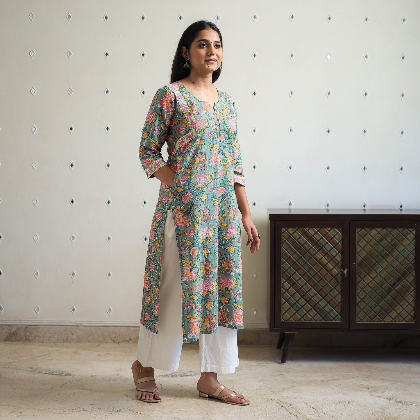 Sanganeri print Kurta