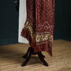Kutch Lagdi Patta Border Modal Silk Bandhani Dupatta 11