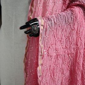Kutch Bandhani Dupatta in Chanderi Silk 05