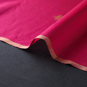 Pink - handloom silk cotton zari buti chanderi fabric 20
