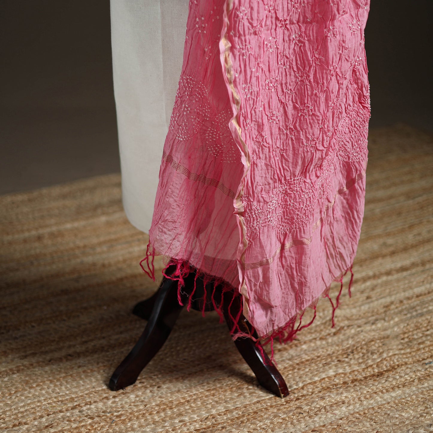 Kutch Bandhani Dupatta in Chanderi Silk 05