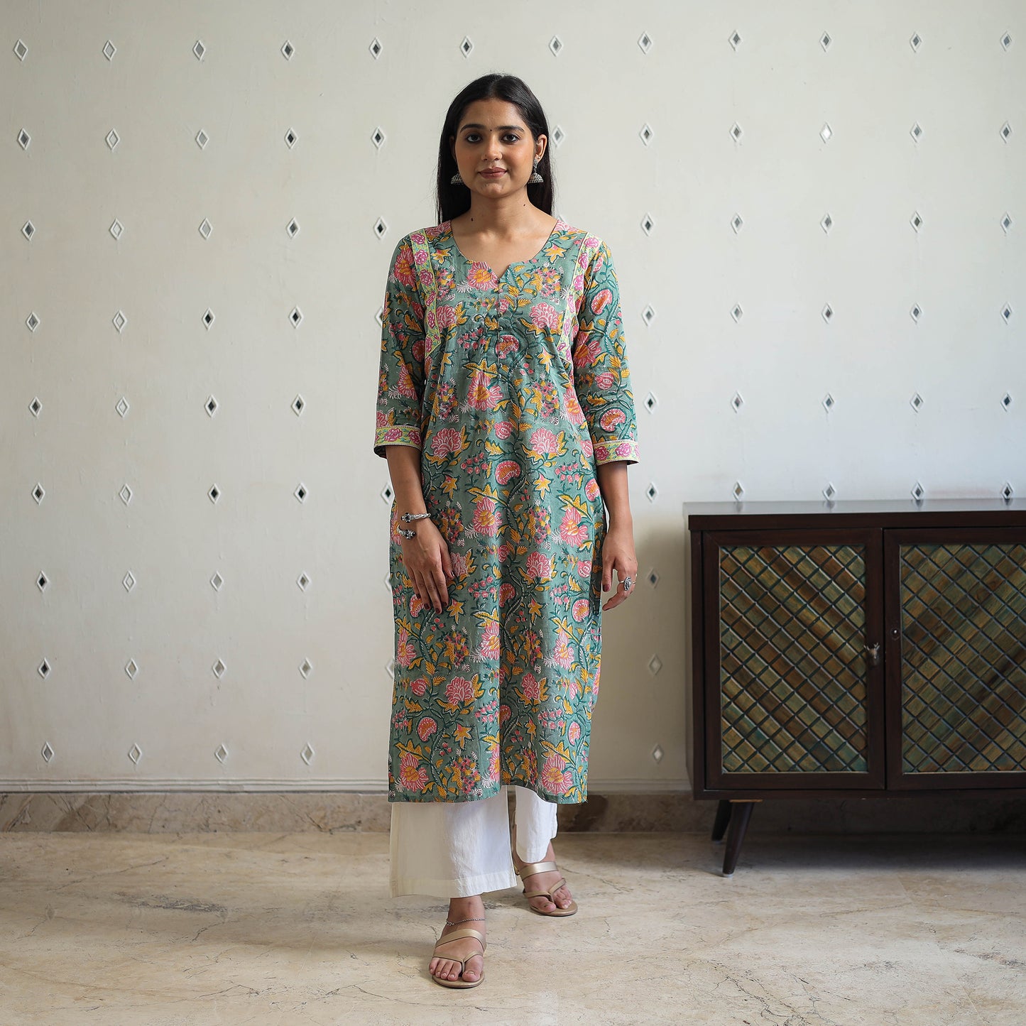 Sanganeri print Kurta