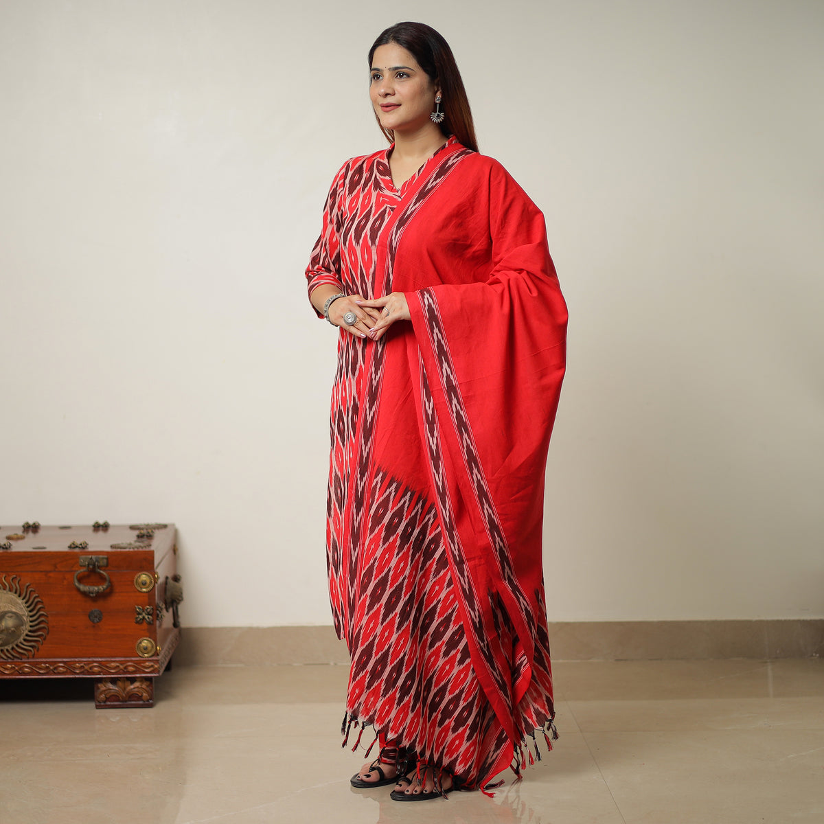 Pochampally Ikat Kurta Set 