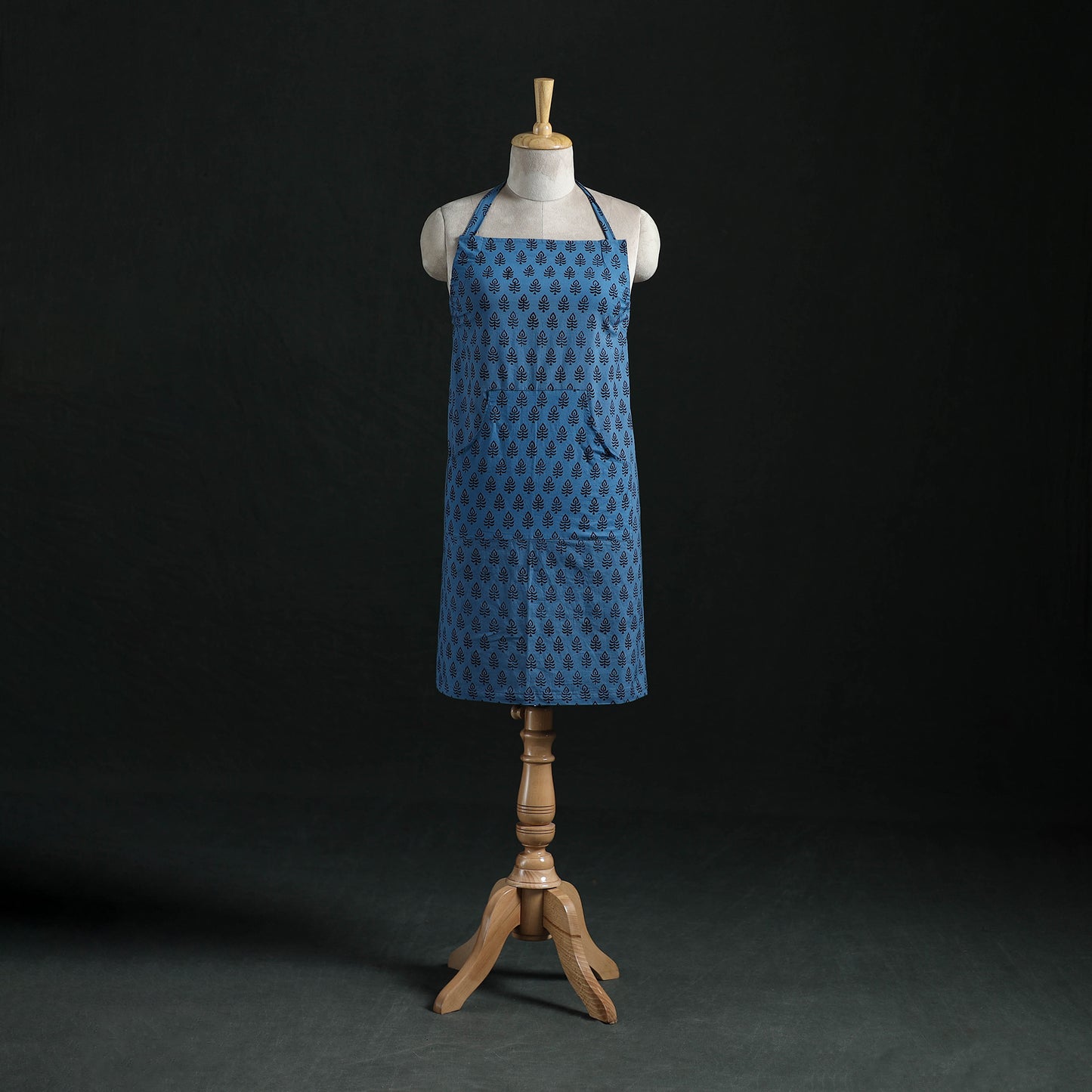 Bagh Hand Block Print Cotton Apron with Pocket 11
