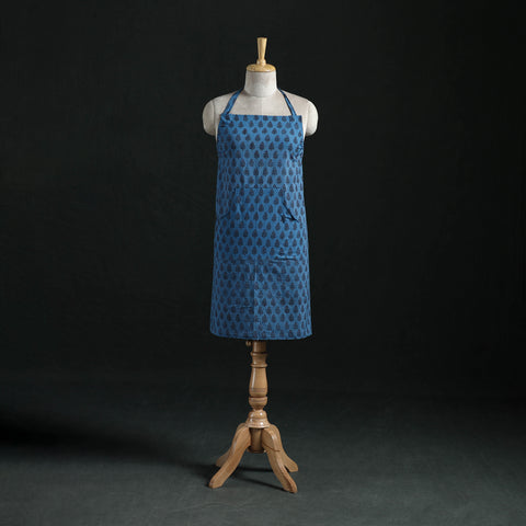 Bagh Hand Block Print Cotton Apron with Pocket 11