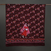 Maroon - Cotton Hand Batik Print Dupatta 39