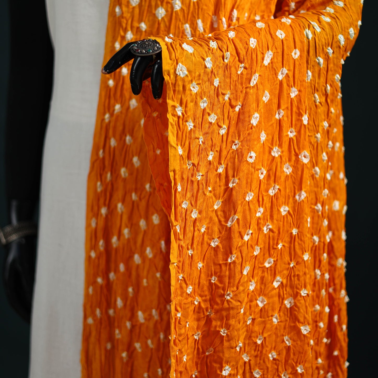 Kutch Lagdi Patta Border Modal Silk Bandhani Dupatta 12