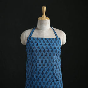 Bagh Hand Block Print Cotton Apron with Pocket 11