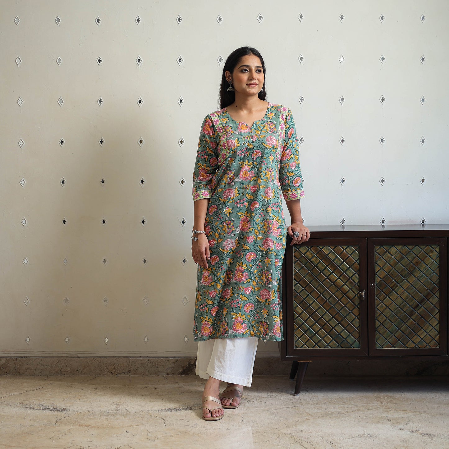 Sanganeri print Kurta