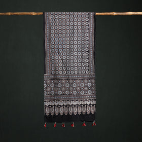 Pure Cotton Ajrakh Hand Block Print Natural Dyed Stole 07