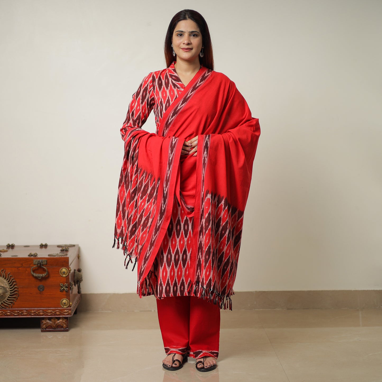 Pochampally Ikat Kurta Set 