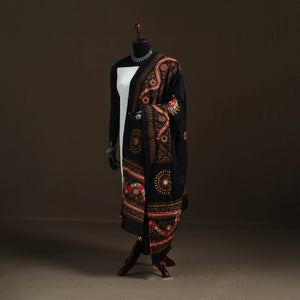Kutch Hand Embroidered Mirror Work Printed Cotton Dupatta 01