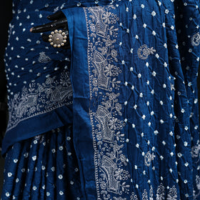 Kutch Bandhani Tie-Dye Cotton Saree 05