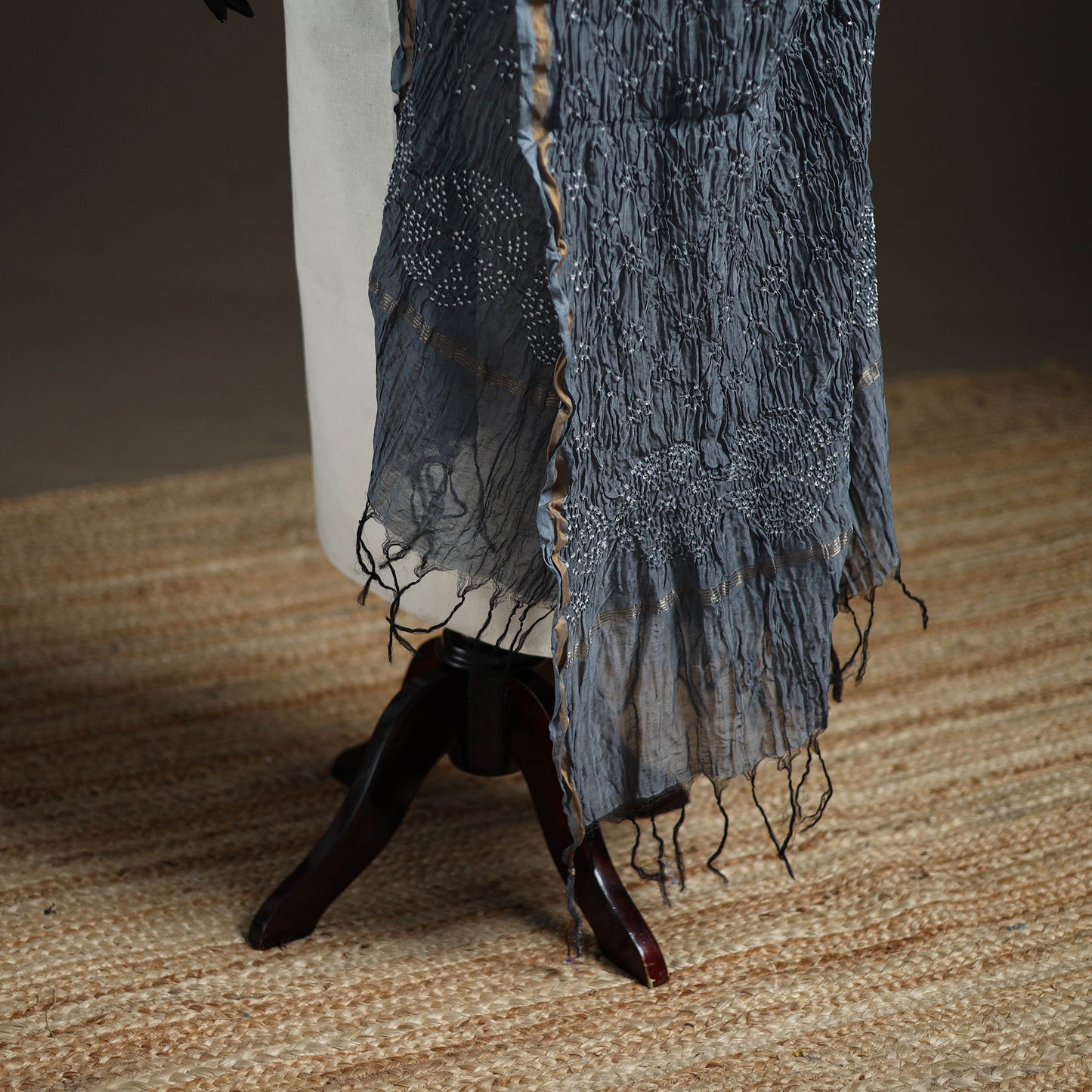 Kutch Bandhani Dupatta in Chanderi Silk 06