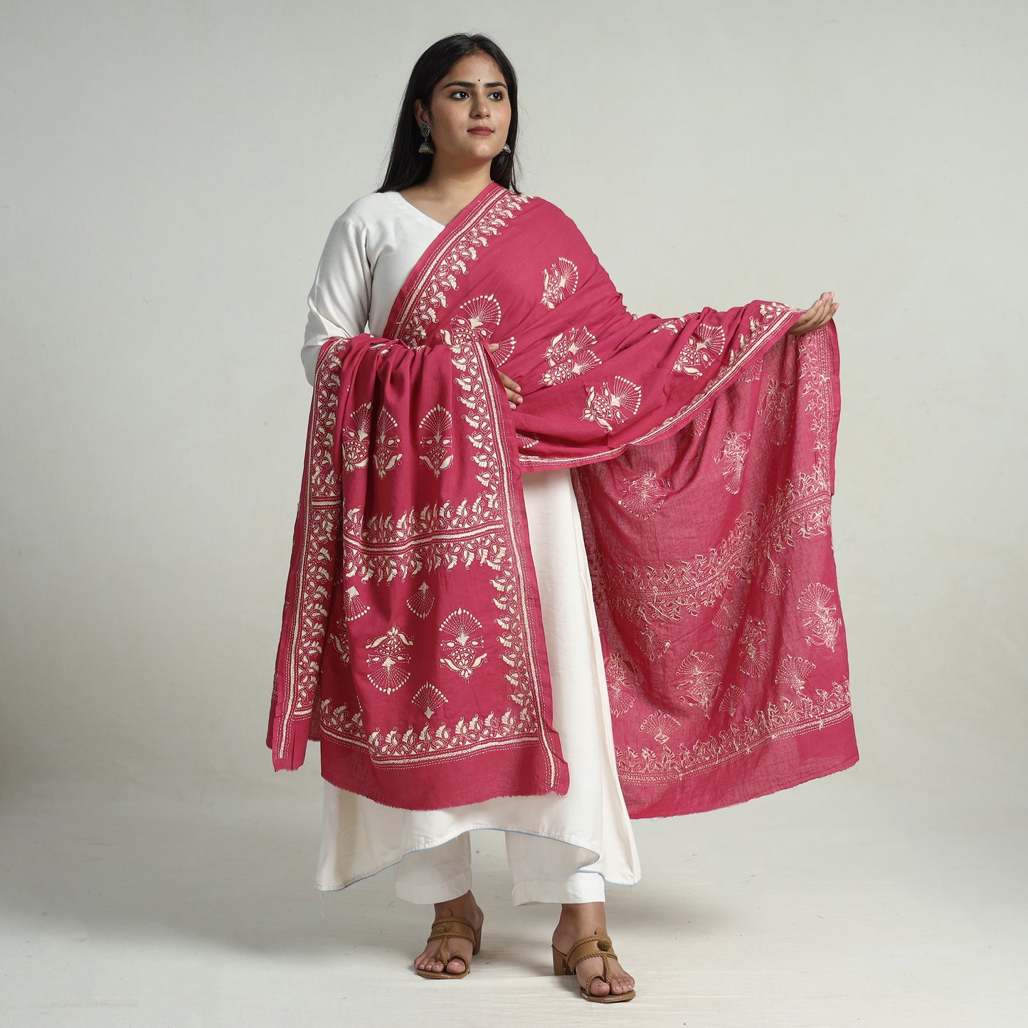 Kantha Embroidery Dupatta