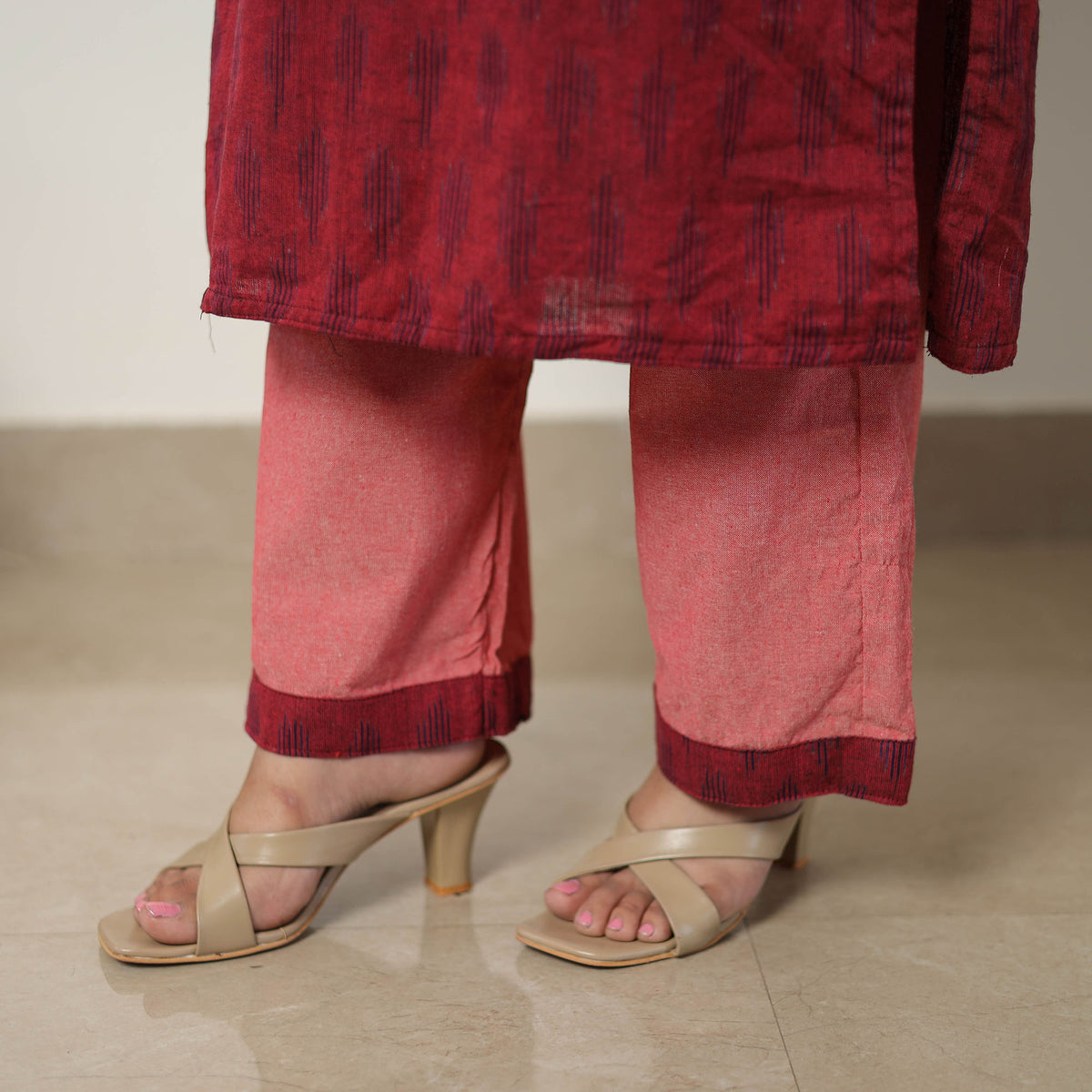 Handloom Cotton Pochampally Ikat Kurta Set 20