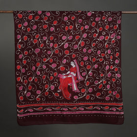 Maroon - Cotton Hand Batik Print Dupatta 36