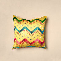 Chinon Phulkari Embroidered Cushion Cover (16 x 16 in) 03