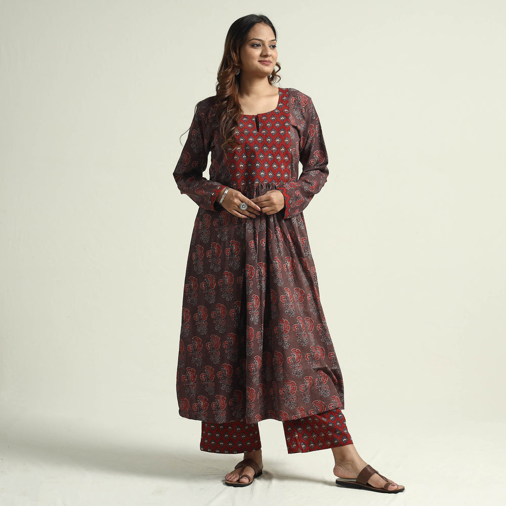 ajrakh kurta with palazzo set 