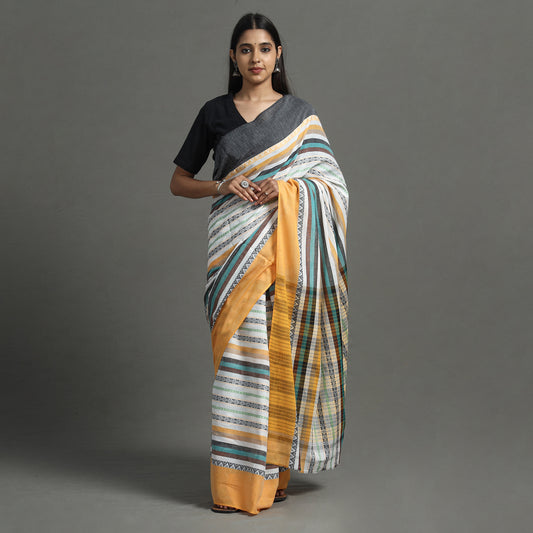 Multicolor - Begampuri Handloom Cotton Saree