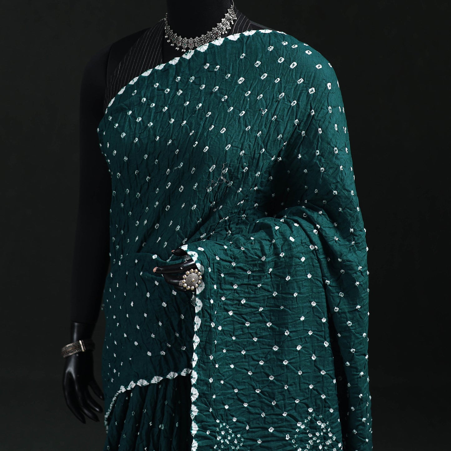 Kutch Bandhani Tie-Dye Cotton Saree 20