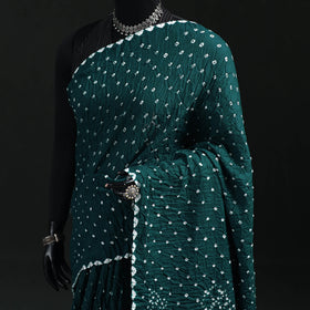 Kutch Bandhani Tie-Dye Cotton Saree 20