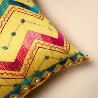 Chinon Phulkari Embroidered Cushion Cover (16 x 16 in) 03