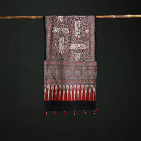Pure Cotton Ajrakh Hand Block Print Natural Dyed Stole 03
