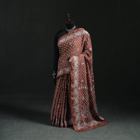 Kutch Bandhani Tie-Dye Cotton Saree 06