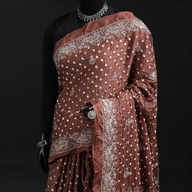 Kutch Bandhani Tie-Dye Cotton Saree 06