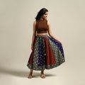 Multicolor - Bandhani Tie-Dye Patchwork Cotton Short Skirt 62