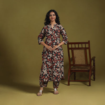 Kalamkari Printed Cotton 2pc Kurta Set for women 03
