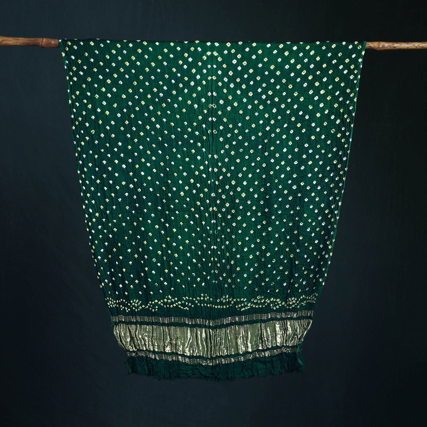 Kutch Lagdi Patta Border Modal Silk Bandhani Dupatta 09