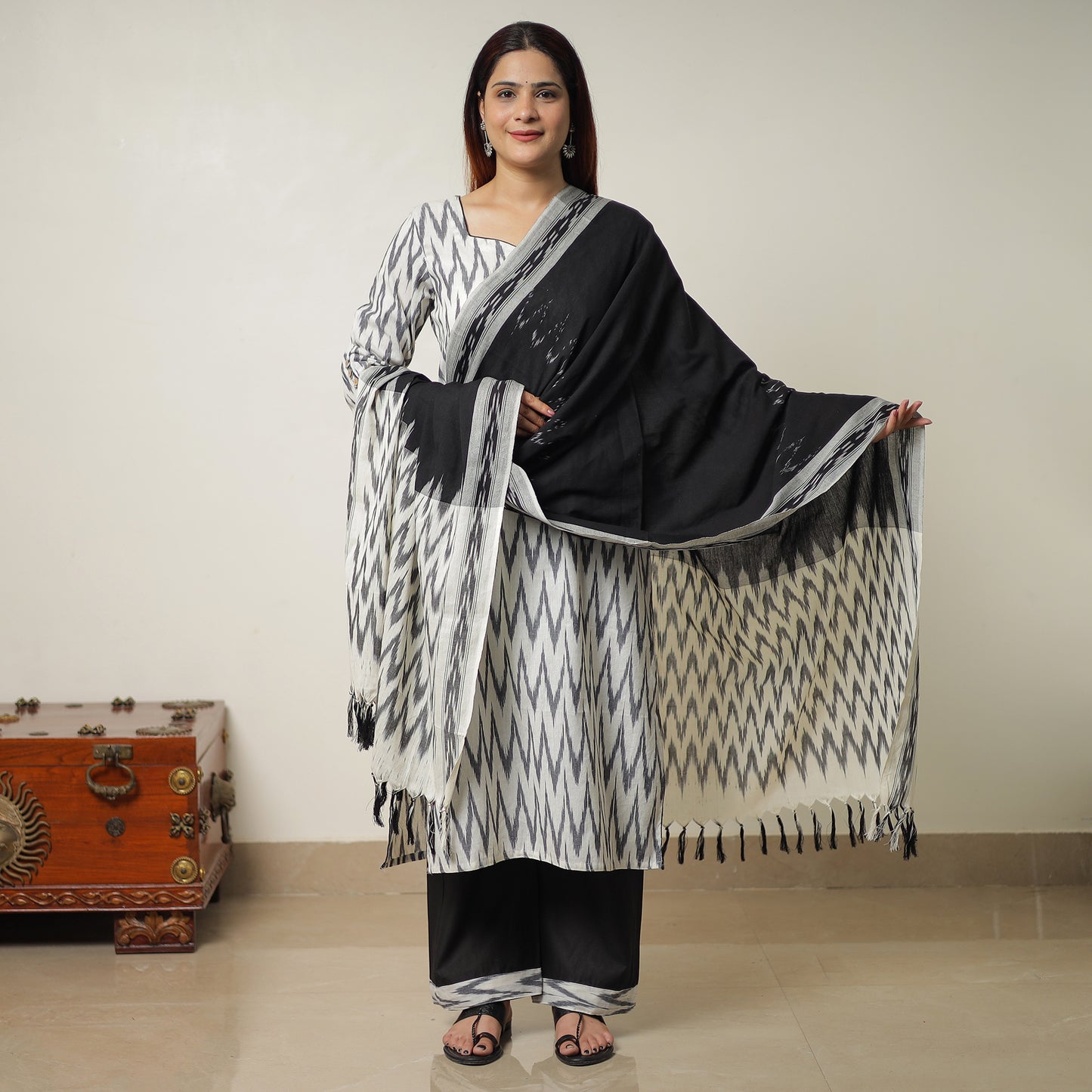 Pochampally Ikat Kurta Set 