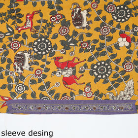 Buy Zardozi Hand Embroidered Kalamkari Cotton Blouse Piece 34 