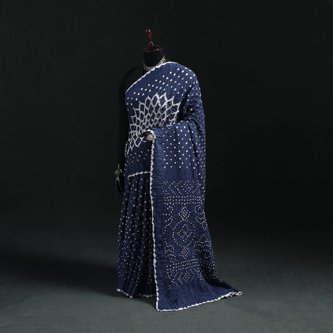 Kutch Bandhani Tie-Dye Cotton Saree 14