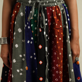 Multicolor - Bandhani Tie-Dye Patchwork Cotton Short Skirt 62