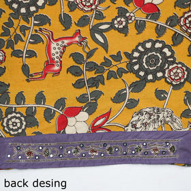 Buy Zardozi Hand Embroidered Kalamkari Cotton Blouse Piece 34 