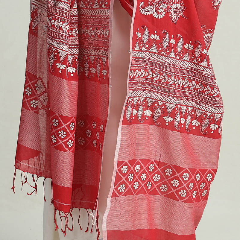 Kantha Embroidery Silk Dupatta